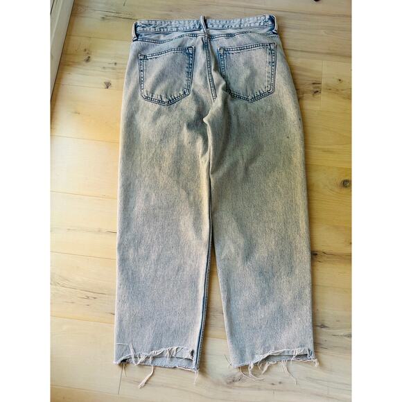 H&M Acid Wash Wide Leg Jeans Size 33x32 Baggy Fit Skater Trending Denim Unisex - Picture 9 of 11